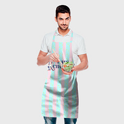 Фартук кулинарный I am Kenough - фраза и костюм Кена в полоску, цвет: 3D-принт — фото 2