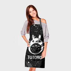 Фартук кулинарный Totoro glitch на темном фоне, цвет: 3D-принт — фото 2
