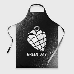 Фартук кулинарный Green Day glitch на темном фоне, цвет: 3D-принт