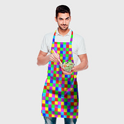 Фартук кулинарный Разноцветные плитки, цвет: 3D-принт — фото 2
