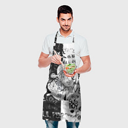 Фартук кулинарный Lil peep logo rap, цвет: 3D-принт — фото 2