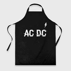 Фартук кулинарный AC DC glitch на темном фоне: символ сверху, цвет: 3D-принт