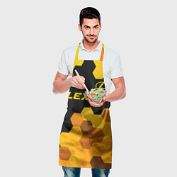 Фартук кулинарный Lexus - gold gradient: символ сверху, цвет: 3D-принт — фото 2