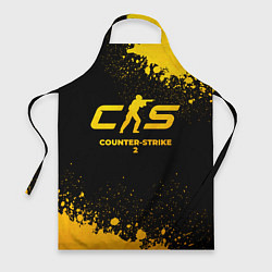 Фартук кулинарный Counter-Strike 2 - gold gradient, цвет: 3D-принт