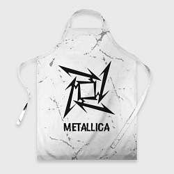 Фартук кулинарный Metallica glitch на светлом фоне, цвет: 3D-принт