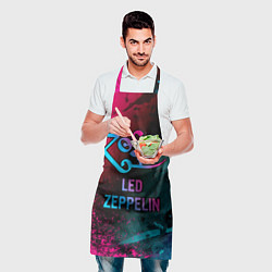 Фартук кулинарный Led Zeppelin - neon gradient, цвет: 3D-принт — фото 2