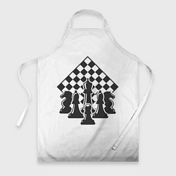 Фартук кулинарный Шахматная доска и фигуры, цвет: 3D-принт