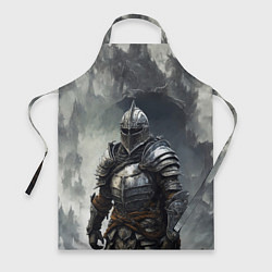 Фартук кулинарный Рыцарь в туманных горах, цвет: 3D-принт