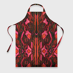 Фартук кулинарный Киберпанк неоновая броня красная, цвет: 3D-принт