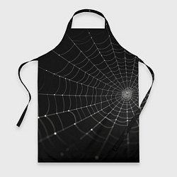 Фартук кулинарный Паутина на черном фоне, цвет: 3D-принт