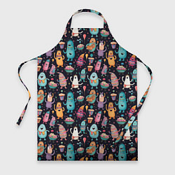 Фартук Весёлые монстры на вечеринке