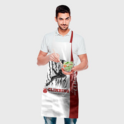 Фартук кулинарный Альпинист скалолаз, цвет: 3D-принт — фото 2