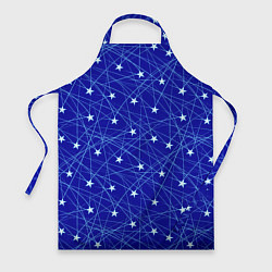 Фартук кулинарный Звездопад на синем, цвет: 3D-принт