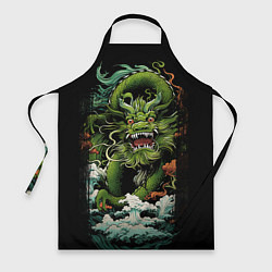 Фартук кулинарный Зеленый дракон символ года, цвет: 3D-принт