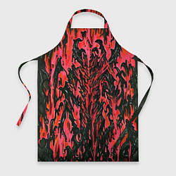 Фартук кулинарный Демонический доспех красный, цвет: 3D-принт