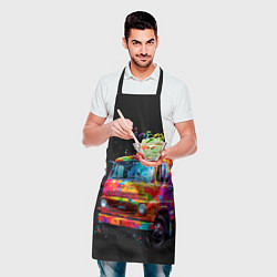 Фартук кулинарный Весёлый дальнобой, цвет: 3D-принт — фото 2
