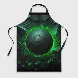 Фартук кулинарный Абстрактная гармония зеленого, цвет: 3D-принт