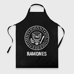Фартук Ramones glitch на темном фоне