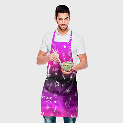 Фартук кулинарный Тату Лил Пипа на фиолетовом, цвет: 3D-принт — фото 2