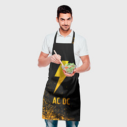 Фартук кулинарный AC DC - gold gradient, цвет: 3D-принт — фото 2