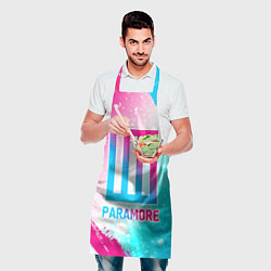 Фартук кулинарный Paramore neon gradient style, цвет: 3D-принт — фото 2