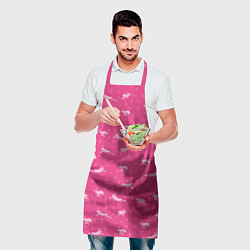 Фартук кулинарный Розовые зайцы, цвет: 3D-принт — фото 2
