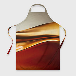 Фартук кулинарный Бежевые и золотистые волны, цвет: 3D-принт