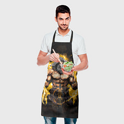 Фартук кулинарный Древнегреческий бог молний и грома Зевс, цвет: 3D-принт — фото 2
