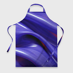 Фартук кулинарный Фиолетовые абстрактные волны, цвет: 3D-принт