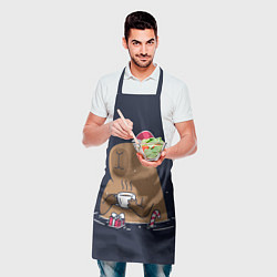 Фартук кулинарный Новогодняя капибара - 2024, цвет: 3D-принт — фото 2