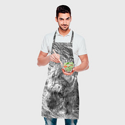 Фартук кулинарный Воин с топором и медведь, цвет: 3D-принт — фото 2
