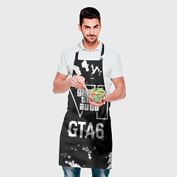 Фартук кулинарный GTA6 glitch на темном фоне, цвет: 3D-принт — фото 2