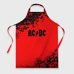 Фартук кулинарный AC DC skull rock краски, цвет: 3D-принт
