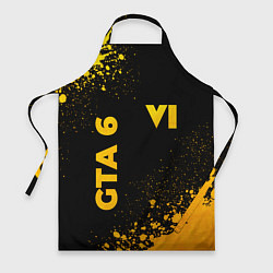 Фартук кулинарный GTA 6 - gold gradient вертикально, цвет: 3D-принт