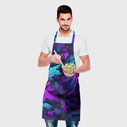 Фартук кулинарный Абстрактный камуфляж в кислотных абстрактных пятна, цвет: 3D-принт — фото 2