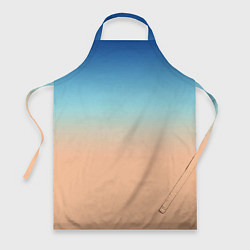 Фартук кулинарный Сине-бежевый градиент, цвет: 3D-принт