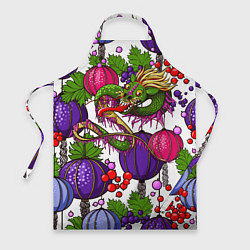 Фартук кулинарный Дракончик и китайские фонарики, цвет: 3D-принт