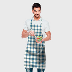 Фартук кулинарный Белый в синюю полоску, цвет: 3D-принт — фото 2