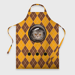 Фартук кулинарный Аргайл кот в переноске, цвет: 3D-принт