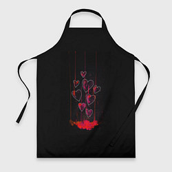 Фартук кулинарный Раненые сердца, цвет: 3D-принт