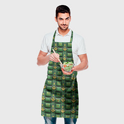 Фартук кулинарный Зеленый абстрактный паттерн, цвет: 3D-принт — фото 2