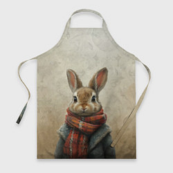 Фартук кулинарный Кролик в шарфе, цвет: 3D-принт