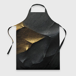 Фартук кулинарный Черная текстура с золотистым напылением, цвет: 3D-принт