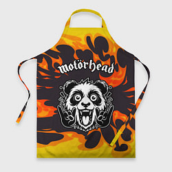 Фартук кулинарный Motorhead рок панда и огонь, цвет: 3D-принт