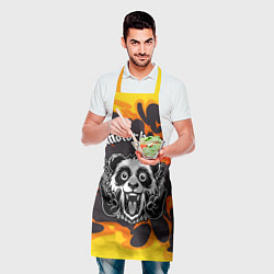 Фартук кулинарный Motorhead рок панда и огонь, цвет: 3D-принт — фото 2