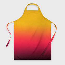 Фартук кулинарный Жёлто-бордовый градиент, цвет: 3D-принт