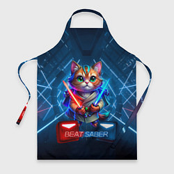 Фартук Beat Saber кот музыкальный джедай