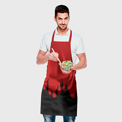 Фартук кулинарный NBA огонь спорт текстура, цвет: 3D-принт — фото 2