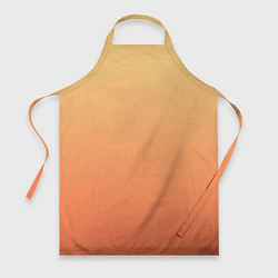 Фартук кулинарный Градиент солнечный жёлто-оранжевый приглушённый, цвет: 3D-принт