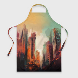Фартук кулинарный Пейзаж городской застройки, цвет: 3D-принт